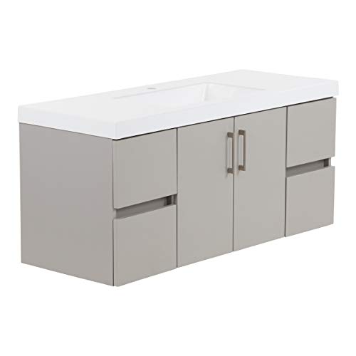 Spring Mill Cabinets Innes Bathroom Vanity With Sink, 48 Inches, Kitchen Gray #TOP7
