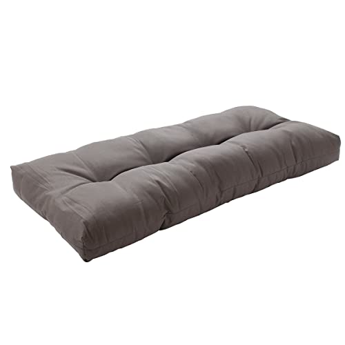 FUNHOME Outdoor Bench Cushion 48 x18 inch with Non-Slip Grips,Water Resistant Porch Swing Cushion,Bench Pillow Pads,Tufted Cushions for Patio Garden Furniture,48" Seat Cushions(Granny Gray)
