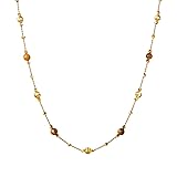 Collar De Cuentas De Ojo De Tigre Chapado En Oro De 18 Quilates, Delicado Collar De Gargantilla De Hilo De Piedra Natural Para Mujer, Gargantilla Bohemia De Verano Para Playa, Regalo De Cuentas, Acc