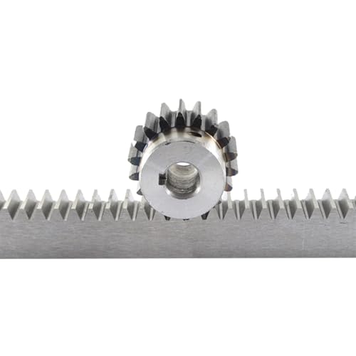 Bevel Gear Pinion Hardware Mechanical 2pcs 1Mod 12x12x500mm High Precision Straight Teeth Rack Steel +2pcs 1 Mod Gear Pinion Hole Diameter 10mm for CNC Lathe(30 Teeth)