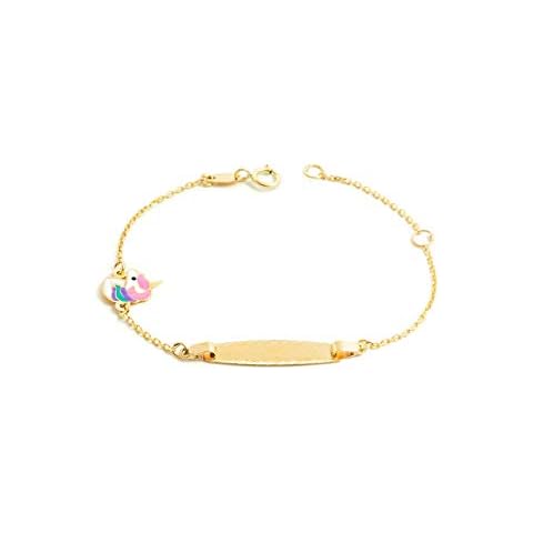 9ct Yellow Gold Unicorns Bracelet for Girls Cover