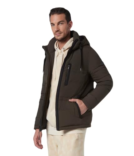 Image of Andrew Marc Men's Huxley Mid Length Water Resistant Crinkle Down Jacket
