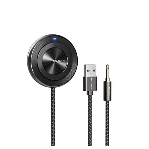 PALOVUE HiFi Bluetooth 5.0-mottagare Aux-adapter med Qualcomm CSR för musikstreaming och handsfree-samtal för bil hemstereo