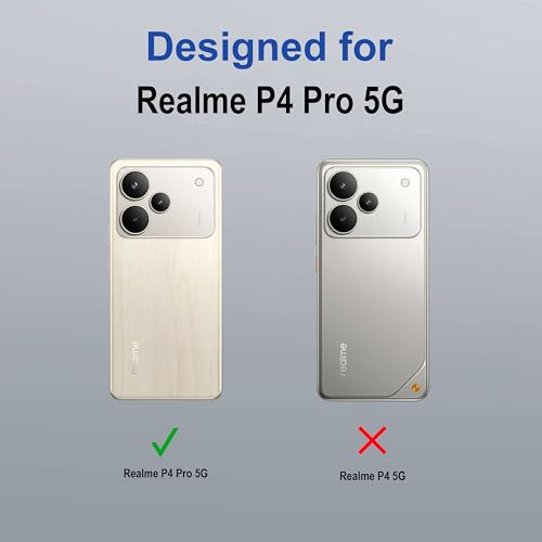 Image of amazon basics Back Case Cover for Realme P4 Pro 5G | Magnetic Case with Built-in Metal Ring | Supports MagSafe Charger, Wallet & Car Mount | Shockproof Hybrid PC + TPU | Blue