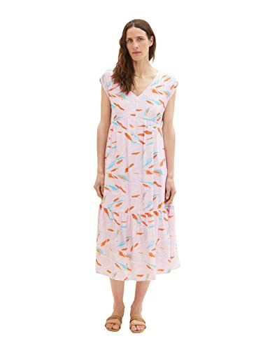Robe TOM TAILOR 1036665 lilas à motif feuille abstrait en taille 48 pour femme