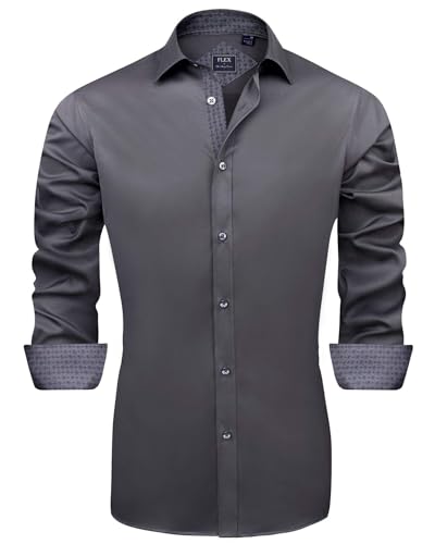 J.VER Mens Casual Long Sleeve Stretch Dress Shirt Wrinkle-Free Regular Fit Button Down Shirts product thumbnail 17