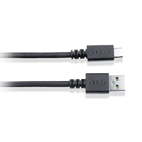 HUYUN USB C to USB A Data Charging Cable Compatible for Razer BlackWidow V3 Pro Deathstalker V2 Pro Mechanical Wireless Gaming Keyboard (Black) - Image 4