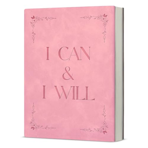 Journal d'écriture pour femme avec papier épais carnet de notes A5 rose bureau