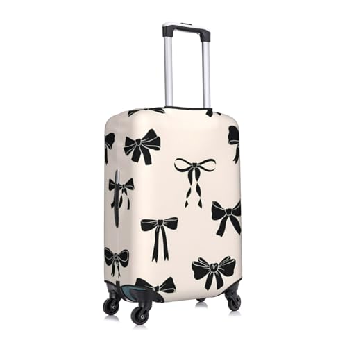 Black Ribbon Bows Travel Luggage Cover Fits 18-32 Inch Luggage, Elastic Suitcase Cover Protector with Concealed Zipper for Wheeled Suitcase Travel Accessories3