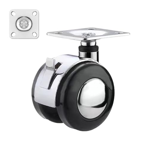 VCALDGFZ Furniture Casters Wheels Cabinet All Wheel Soft Rubber Castor for Moving Practical Hardware(1.5inch-4)