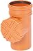 Produktbild Regen Wasser Reinigungsrohr DN 150 Ø 160 mm braun grau graphit orange Laub Sieb Ablauf Fallrohr Rohr Dachrinne (Orange)