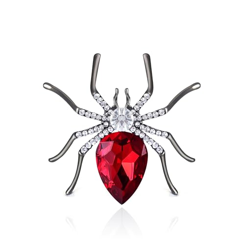 Image of YOQUCOL Halloween Spider Shape Brooch Pins for Women Girls Gift