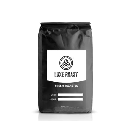 Luxe Roast Ethiopia Natural Coffee - Medium - Light Roasted with Milk Chocolate, Fruity, Caramel - Full Naturel, Sorted by Hand & Dried on Raised Beds (1 LB, Whole Bean)