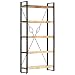 vidaXL Madera Maciza de Mango Estantería de 5 Niveles Estante Librerías Almacenaje Mostrador Organizador Salón Oficina Hogar Dormitorio Cocina 90x30x180 cm