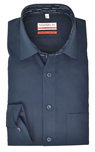 Marvelis Camisa de corte moderno, manga extra larga, azul, 45 Cover