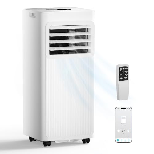Portable Air Conditioner 16000 BTU 5-in-1 Air Conditioner Portable with Smart WiFi & Remote Cools Up to 850 Sq.Ft Portable AC Unit with Cool Fan Dehumidifier Sleep 24H Timer Installation Kit
