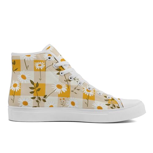 Spring Summer High Top Canvas Sneakers for Boys Girls, Breathable Lightweight Comfortable Rubber Sole Casual Outdoor Shoes2