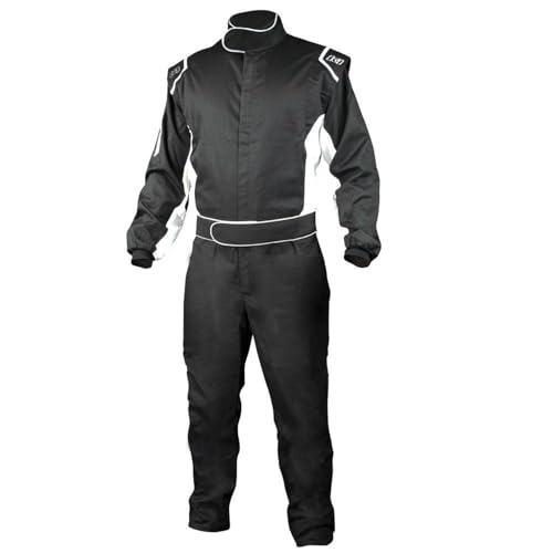 K1 RaceGear 20-CHL-NW-LXL Driving Suit Challenger 1-Piece SFI 3.2A/1 Single Layer Fire Retardant Cotton Boot Cut Black Large/X-Large Each