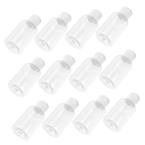 VALICLUD 12piezas Botella De Viaje Tapa Contenedores De Plástico Vacíos Para Gel De Ducha Agua Emoliente y Uso Diario Unidades