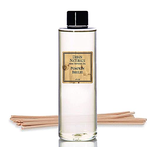 Urban Naturals Pumpkin Brulee Reed Diffuser Refill Oil | Autumn & Winter Home Scent | Creamy Pumpkin Pie, Nutmeg, Maple & French Vanilla | Made in The USA