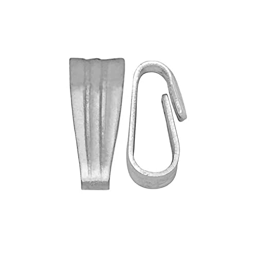 Ritastephens 14k White Gold Necklace Pendant Connector Snap On Bail or Bale2