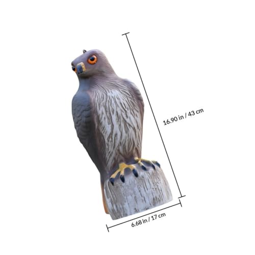 Aigle à queue rouge effaroucheur d'oiseaux et statue décorative en plastique portable - 3