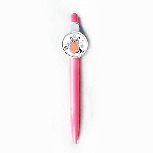 Bolígrafo retráctil con forma de gato Smile Animal, bolígrafo azul de papelería kawaii