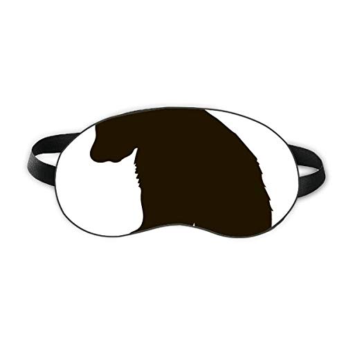 Black Polar Bear Animal Portrayal Sleep Eye Shield Soft Night Blindfold Shade Cover