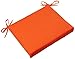 Pillow Perfect 496696 Outdoor/Indoor Sundeck Square Corner Seat Cushions, 18.5 in. L X 16 in. W X 3 in. D, Orange, 2 Pack