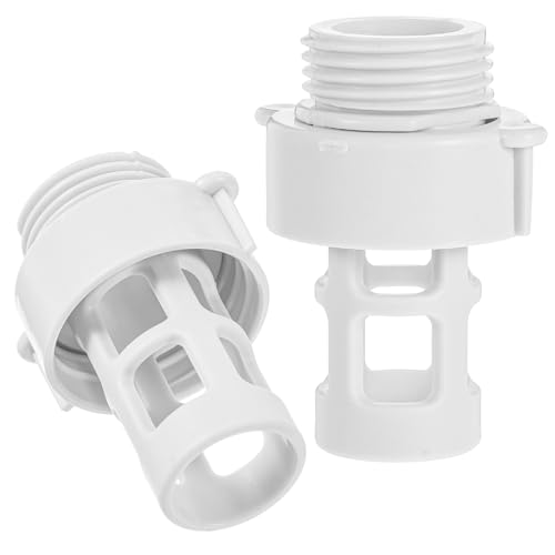 Grevosea 2 Pack Pool Drain Connector Replacement 10184 Garden Hose Drain Plug Connector for Intex Round Swimming Pools Compatible with Easy Set Metal Frame Pools Water Management Accessories