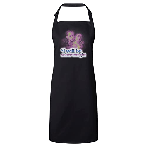 Tablier cuisine premium noir avec parodie de collage artistique vintage humoristique