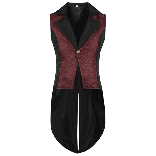 Chaleco steampunk para hombre cómodo talla grande para lucir elegante sin opresión