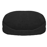 Kangol Kaszkiet 504 z Nausznikami - czapka meska daszkiem wełniana daszkiem, Zima jesień-zima - S (54-55 cm) czarny
