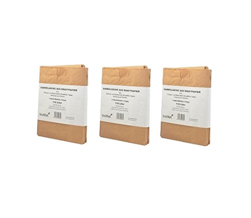 Preisvergleich Produktbild bioMat® Abfallsack aus Kraftpapier 110 Liter 3 Bündel á 3 Stück