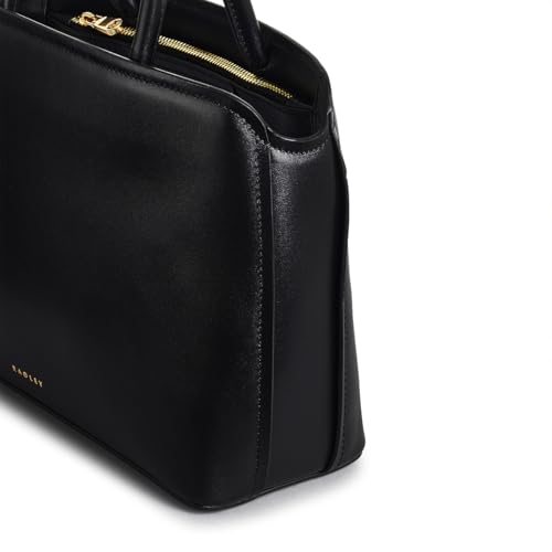 RADLEY London Bow Street Women's Small Leather Ziptop Satchel Bag, Black4