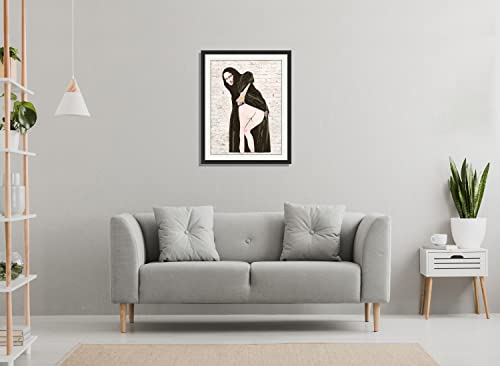 Hand Painted Oil Painting Canvas Mural Wall Art Banksy Funny Mona Lisa Showing Backside To The World Graffiti Hand Made Framed Matted 3D Brushstroke Texture For Home Decor Living Bed Office Kitchen Bath Room #TOP4