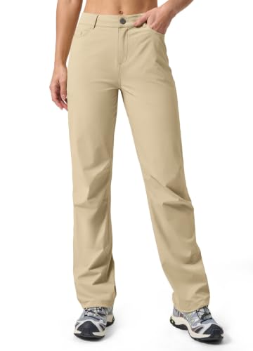 Willit Womens Hiking Pants Quick Dry Lightweight Stretch Travel Pants with Pockets UPF 50+ Water-Resistant 31"