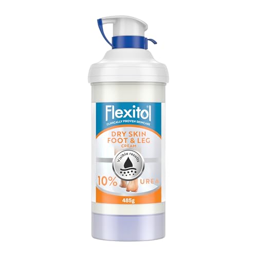 Flexitol Dry Skin Foot & Leg Cream Clinically Proven to Hydrate Feet and Legs Quick Absorbing Foot Care 48H Hydration Hydrate Soften and Moisturise Very Dry Feet and Legs 10% Urea 1 x 485g