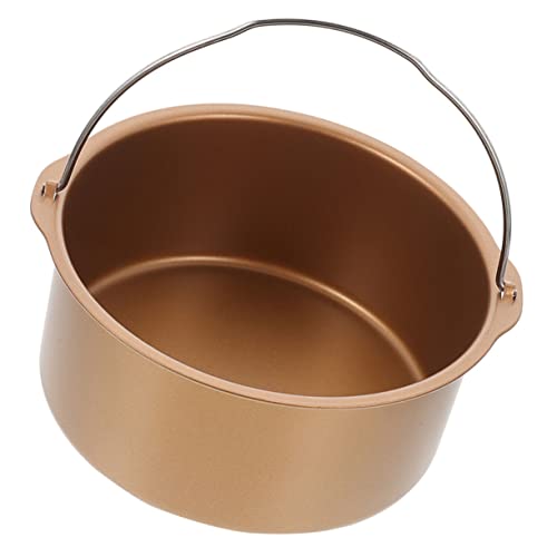 NAMOARLY Air Fryer Baking Pot Cake Making Mold Non-slip Base Heat Conduction for French Fries Chips More