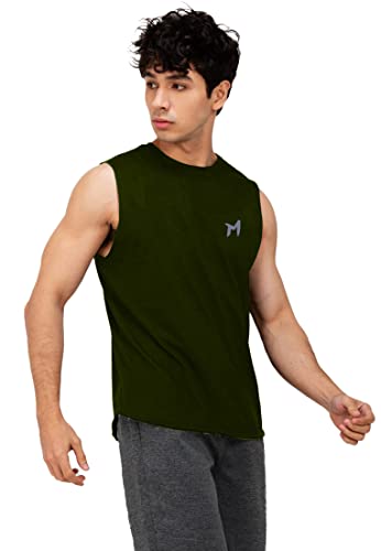 Image of Solid Sleeveless Cotton Regular Fit Mens Stylish Top Tanks Vest T-Shirt (Combo Pack of 2)