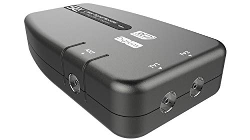 Signal Booster SLx TV Amplifier Two Output 27822BMR - Improve Picture Quality And Channel Reception - Boost Your HD TV/FM/DAB Signal. 2 Way - For HD and Freeview Grey