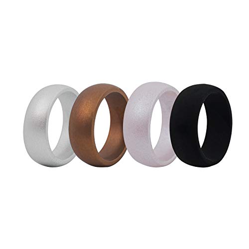 SuperJeweler Silicone Wedding Rings for Men, Breathable Mens Rubber Wedding Bands for Crossfit Workout, 10mm Wide
