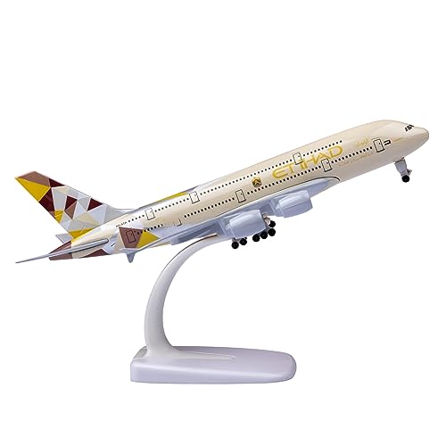 Modelo de avión Etihad Airbus 380 de metal para regalo