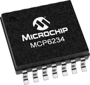 Microchip Technology, MCP6234T-E/ST, Quad Op Amp - 300kHz GBP - 20uA - 1.8 to 6.0 VDC - Rail to Rail Output - -40°C to 125°C - 14-Lead TSSOP - Tape&Reel (25 Item/s)