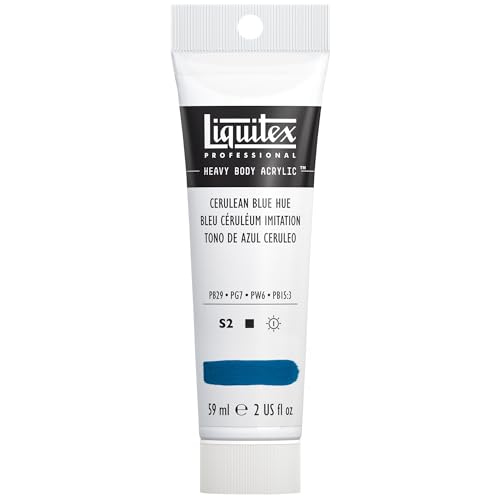 Image of Liquitex Professional Heavy Body Acrylic Paint 2-oz Tube, Cerulean Blue Hue