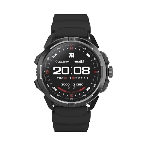 Cubitt Terra Rugged Smartwatch with Dual-Band GPS 1.48 AMOLED Display Offline Maps VITA AI AI Coach Readiness Score 5ATM 14-Day Battery Obsidian Black