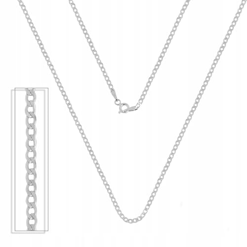 Gourmette argent sterling 925 maille blindée 2.5 mm collier ras de cou