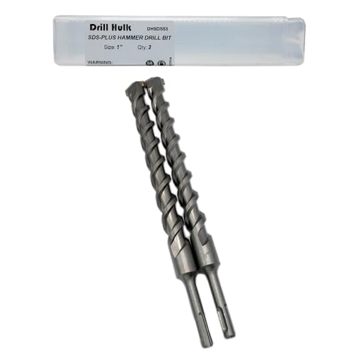 Drill Hulk 1x12 SDS-Plus Rotary Hammer Drill Bit 2-Pack