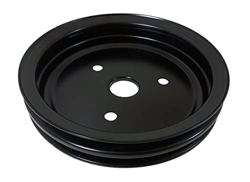 Pirate Mfg 2 Groove Black Steel Pulley Kit, Sbc V8 Short Water Pump #TOP1