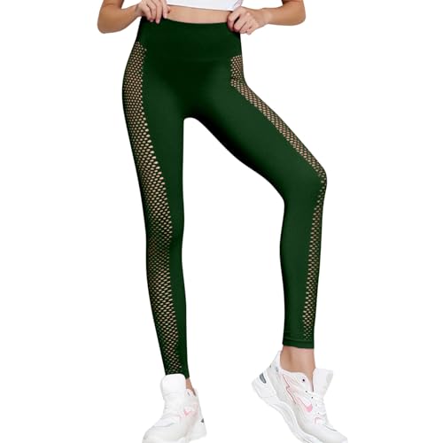 Leggings deportivos para mujer, push up, cintura alta, transpirables, cómodos, para correr, fitness, gimnasio, deportes, correr, pantalones de algodón, pantalones de entrenamiento para mujer, verde, S